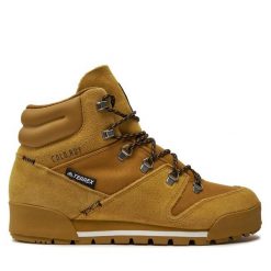 Trekkingi adidas. Brązowe buty trekkingowe Adidas, bez wzorów, bez zapięcia. Za 649.99 zł.