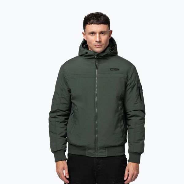 Kurtka zimowa męska Pitbull Balboa 2 Hooded. Zielone kurtki PITBULL, na zimę, m, bez wzorów, z materiału, bez kaptura. Za 329.99 zł.