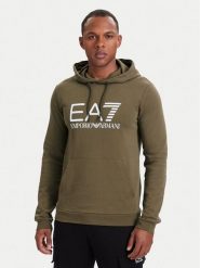 EA7 Emporio Armani Bluza 7M001413 AF22266 U6198 Brązowy jasny Regular Fit. Brązowe bluzy EA7 Emporio Armani, m, bez wzorów, z bawełny, bez kaptura. Za 514.99 zł.