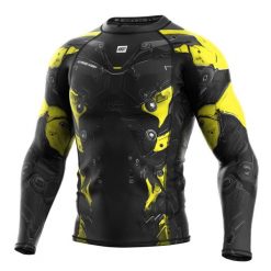 Koszulka sportowa męska Rashguard do MMA EXTREME HOBBY IRON FORCE. Żółte bielizna termoaktywna EXTREME HOBBY, m, bez wzorów, z bawełny, bez ramiączek, na fitness i siłownię. Za 209.00 zł.