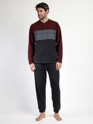 Admas Piżama "Magnific" w kolorze bordowo-czarnym rozmiar: XL. Czarne piżamy admas, xl, bez wzorów, bez ramiączek. Za 165.99 zł.