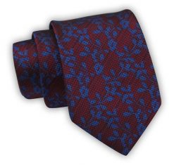 Krawat Alties (7 cm) - Bordowy, Kwiatowy Wzór. Czerwone krawaty i muchy Alties, bez wzorów, z tkaniny. Za 49.00 zł.