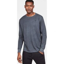 G-Star Raw - Longsleeve. Niebieskie bluzki z długim rękawem G-Star Raw, m, bez wzorów, z bawełny, bez kołnierzyka, bez ramiączek. W wyprzedaży za 149.90 zł.