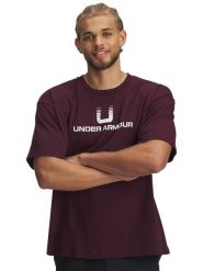 Under Armour Koszulka w kolorze fioletowym rozmiar: XL. Różowe bezrękawniki Under Armour, xl, bez wzorów, bez kołnierzyka, bez ramiączek. Za 130.81 zł.