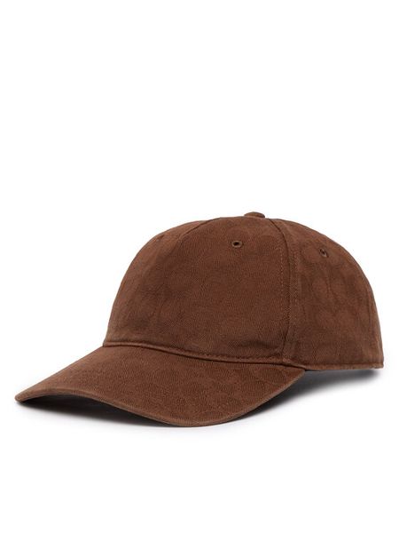 Coach Czapka z daszkiem 29CCN93 Brązowy ciemny. Brązowe czapki z daszkiem Coach, bez wzorów, z bawełny. Za 209.99 zł.