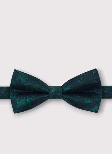 PAKO LORENTE - Zielona mucha męska we wzór kwiatowy. Zielone krawaty i muchy Pako Lorente, bez wzorów, z poliesteru. Za 99.99 zł.