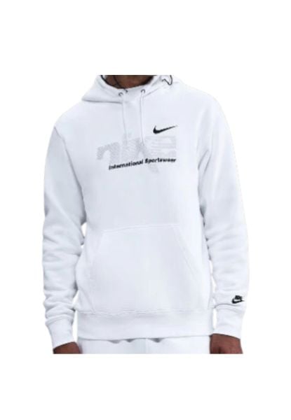 Bluza z kapturem Nike Sportswear IM8321-100 white. Białe bluzy z kapturem Nike, l, bez wzorów, z materiału, z kapturem. Za 296.70 zł.