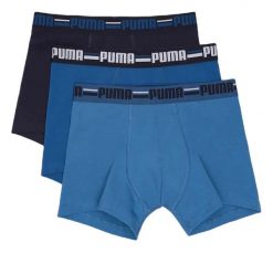 Bokserki męskie Puma BASIC BRAND ELASTIC 3-PACK 93545702 r S. Bokserki Puma, m, bez wzorów, z elastanu. Za 133.53 zł.
