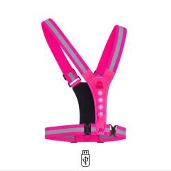 Kamizelka odblaskowa - kamizelka do biegania z diodą LED – ładowalna przez USB. Czarne kamizelki sportowe HEN SPORTSGEAR, uniwersalny, bez wzorów, z neoprenu, bez kaptura, do biegania. Za 25.99 zł.