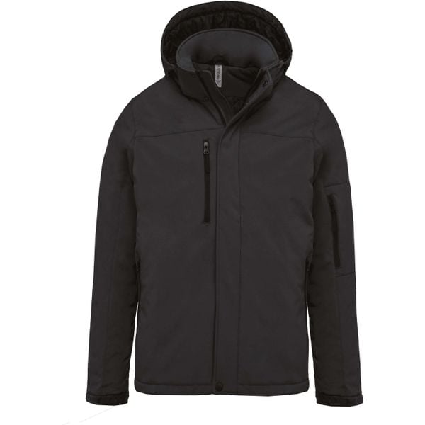 Parka Kariban Softshell doublée capuche. Czarne kurtki softshell KARIBAN, na zimę, m, bez wzorów, z softshellu, bez kaptura. W wyprzedaży za 340.50 zł.