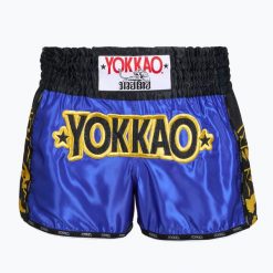 Spodenki treningowe meskie YOKKAO Original Muay Thai. Niebieskie krótkie spodenki sportowe YOKKAO, l, bez wzorów. Za 289.99 zł.