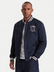 Guess Kurtka bomber M6YL23 W2814 Granatowy Regular Fit. Niebieskie kurtki Guess, m, z aplikacjami, z syntetyku, bez kaptura. Za 864.99 zł.