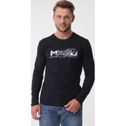Czarna Koszulka Kinslee. Czarne bluzki z długim rękawem Born2be, l, bez wzorów, z materiału, bez kołnierzyka, bez ramiączek. Za 59.99 zł.