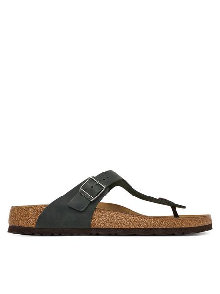 Birkenstock Japonki Gizeh 1032738 Zielony ciemny. Zielone japonki Birkenstock, bez wzorów, ze skóry. Za 549.99 zł.