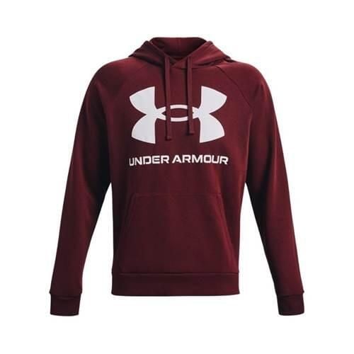 Bluza sportowa męska Under Armour Rival Fleece Big Logo HD. Białe bluzy z kapturem Under Armour, m, bez wzorów, z bawełny, z kapturem. Za 275.90 zł.