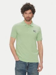 KARL LAGERFELD Polo 745710 552224 Zielony Regular Fit. Zielone koszulki polo KARL LAGERFELD, m, bez wzorów, z bawełny, bez kołnierzyka, bez ramiączek. Za 309.99 zł.