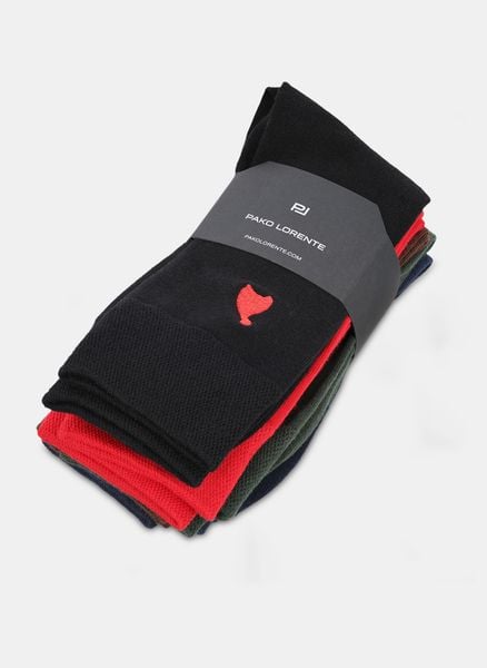 PAKO LORENTE - Zestaw 5 skarpet męskich. Skarpety Pako Lorente, bez wzorów, z bawełny. Za 79.99 zł.