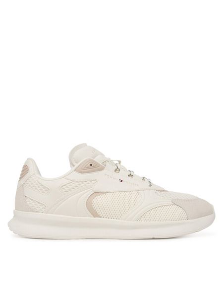 Tommy Hilfiger Sneakersy Lightweight Runner Monocolor FM0FM05928 Biały. Białe buty sportowe casual Tommy Hilfiger, bez wzorów, z meshu, bez zapięcia. Za 489.99 zł.
