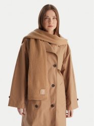 Calvin Klein Szalik Emblem LV04D8014G Beżowy. Brązowe szaliki CALVIN KLEIN, bez wzorów, z kaszmiru. Za 599.99 zł.