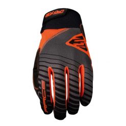 Rękawiczki RACE - FLUO ORANGE (szary/pomarańczowy) - L/10. Brązowe rękawiczki FIVE GLOVES, bez wzorów. Za 117.00 zł.
