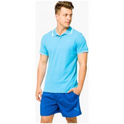 Umbro Polo Diego , niebieski, rozmiar L. Niebieskie koszulki polo sportowe Umbro, l, bez wzorów, z bawełny, bez kołnierzyka, bez ramiączek. W wyprzedaży za 63.99 zł.