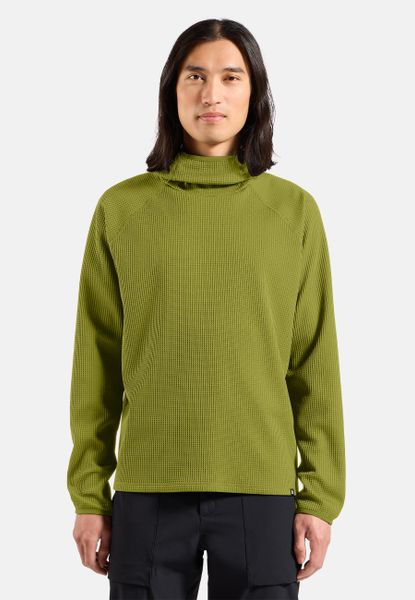 Bluza męska ODLO Mid layer hoody CUBIC. Zielone bluzy z kapturem ODLO, m, bez wzorów, z materiału, z kapturem. Za 319.99 zł.