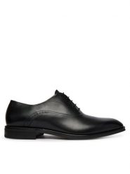 BOSS Półbuty Derrek 50562399 Czarny. Czarne eleganckie półbuty Boss, bez wzorów, ze skóry, bez obcasa, bez zapięcia. Za 1,489.00 zł.