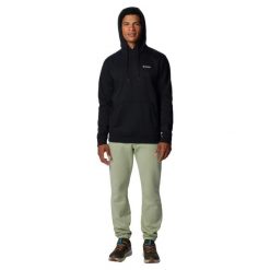 Bluza dresowa sportowa męska Meridian Creek Hoodie. Czarne bluzy bez kaptura Columbia, m, bez wzorów, z bawełny, bez kaptura. Za 249.99 zł.