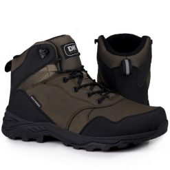 Buty męskie zimowe trekking wysokie DK DIABLO SOFTSHELL. Czarne buty sportowe casual DK, na zimę, bez wzorów, z softshellu, bez zapięcia. Za 179.00 zł.