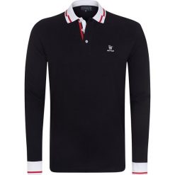 Koszulka polo "Handicap" w kolorze czarnym. Koszulki polo marki Sir Raymond Tailor. W wyprzedaży za 130.95 zł.