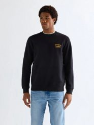 MESKA BLUZA WRANGLER AMERICANA CREW BLACK 112377980. Czarne bluzy Wrangler, m, bez wzorów, bez kaptura. Za 119.99 zł.