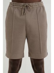 Hugo Boss Fashion Szorty dresowe w kolorze szarobrązowym rozmiar: M. Brązowe szorty Hugo Boss Fashion, m, bez wzorów, z dresówki. Za 319.88 zł.