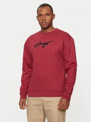 Hugo Bluza Easy 50528579 Czerwony Regular Fit. Czerwone bluzy Hugo, m, bez wzorów, z bawełny, bez kaptura. Za 339.99 zł.