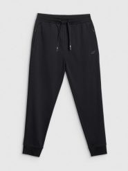 4F Spodnie dresowe joggery męskie - czarne 3XL. Czarne spodnie materiałowe 4F, na co dzień, m, bez wzorów, z dresówki, sportowe. Za 149.99 zł.