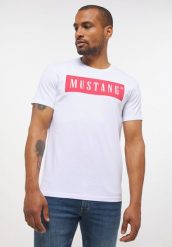 MUSTANG STYLE ALEX C LOGO TEE MĘSKI T-SHIRT KOSZULKA LOGO NADRUK GENERAL WHITE 1013223 2045. Białe t-shirty Mustang, m, bez wzorów, z bawełny, bez kołnierzyka, bez ramiączek. Za 99.99 zł.