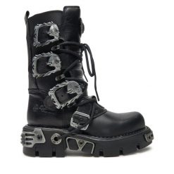 Glany NEW ROCK. Czarne trapery NEW ROCK, bez zapięcia. Za 1,529.00 zł.