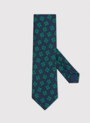 PAKO LORENTE – Granatowy krawat męski w kwiatki. Niebieskie krawaty i muchy Pako Lorente, bez wzorów, z poliesteru. Za 99.99 zł.