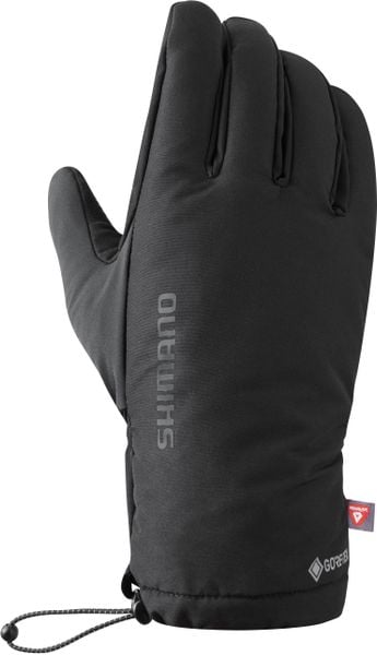 Rękawiczki kolarskie GORE-TEX GRIP Primaloft Gloves. Czarne rękawiczki Shimano, na zimę, bez wzorów, z elastanu. Za 493.35 zł.