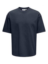 ONLY & SONS Koszulka w kolorze granatowym rozmiar: XXL. Niebieskie bezrękawniki Only & Sons, xxl, bez wzorów, z bawełny, bez kołnierzyka, bez ramiączek. Za 39.49 zł.