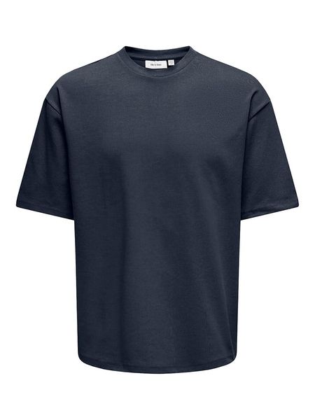 ONLY & SONS Koszulka w kolorze granatowym rozmiar: XL. Niebieskie bezrękawniki Only & Sons, xl, bez wzorów, z bawełny, bez kołnierzyka, bez ramiączek. Za 70.08 zł.