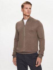 Lindbergh Sweter 30-800143 Beżowy Slim Fit. Brązowe swetry rozpinane Lindbergh, m, bez wzorów, z wiskozy, bez kołnierzyka, bez ramiączek. Za 229.99 zł.