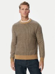 Calvin Klein Sweter LV04LH310G Brązowy Regular Fit. Brązowe swetry rozpinane CALVIN KLEIN, m, bez wzorów, z bawełny, bez kołnierzyka, bez ramiączek. Za 649.99 zł.