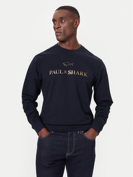 Paul&Shark Bluza 15311822 Granatowy Regular Fit. Niebieskie bluzy PAUL&SHARK, m, bez wzorów, z bawełny, bez kaptura. Za 649.00 zł.