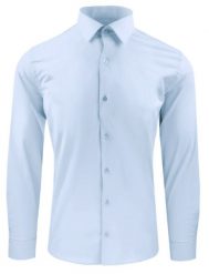 Bawełniana Koszula Elegancka, Slim - Victorio - Błękitna. Niebieskie koszule Victorio, uniwersalny, bez wzorów, z bawełny, bez kołnierzyka, bez ramiączek. Za 195.00 zł.