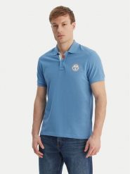 Napapijri Polo E-Clanis NP0A4ID3 Niebieski Regular Fit. Niebieskie koszulki polo Napapijri, m, bez wzorów, z bawełny, bez kołnierzyka, bez ramiączek. Za 299.99 zł.