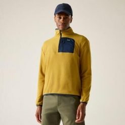 Męska bluza polarowa Frankie Half Zip. Niebieskie bluzy z polaru Regatta, m, bez wzorów, z polaru, bez kaptura. W wyprzedaży za 139.99 zł.