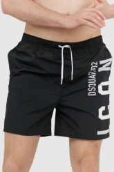 DSQUARED2 Beachwear czarne szorty kąpielowe icon. Czarne kąpielówki Dsquared2, m, bez wzorów, z poliesteru. W wyprzedaży za 799.99 zł.