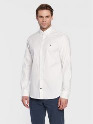 Tommy Hilfiger Koszula MW0MW29969 Biały Regular Fit. Białe koszule Tommy Hilfiger, m, bez wzorów, z bawełny, bez kołnierzyka, bez ramiączek. Za 209.99 zł.
