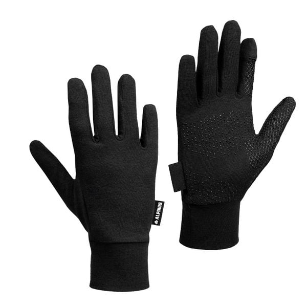 Rękawiczki jesienno/wiosenne Alpinus Molvik. Czarne rękawiczki Alpinus, na wiosnę, bez wzorów, z wełny. Za 89.00 zł.