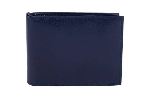 Portfel skórzany BARBERINI'S granatowy 8051-4. Niebieskie portfele Barberinis, bez wzorów, ze skóry. Za 151.99 zł.